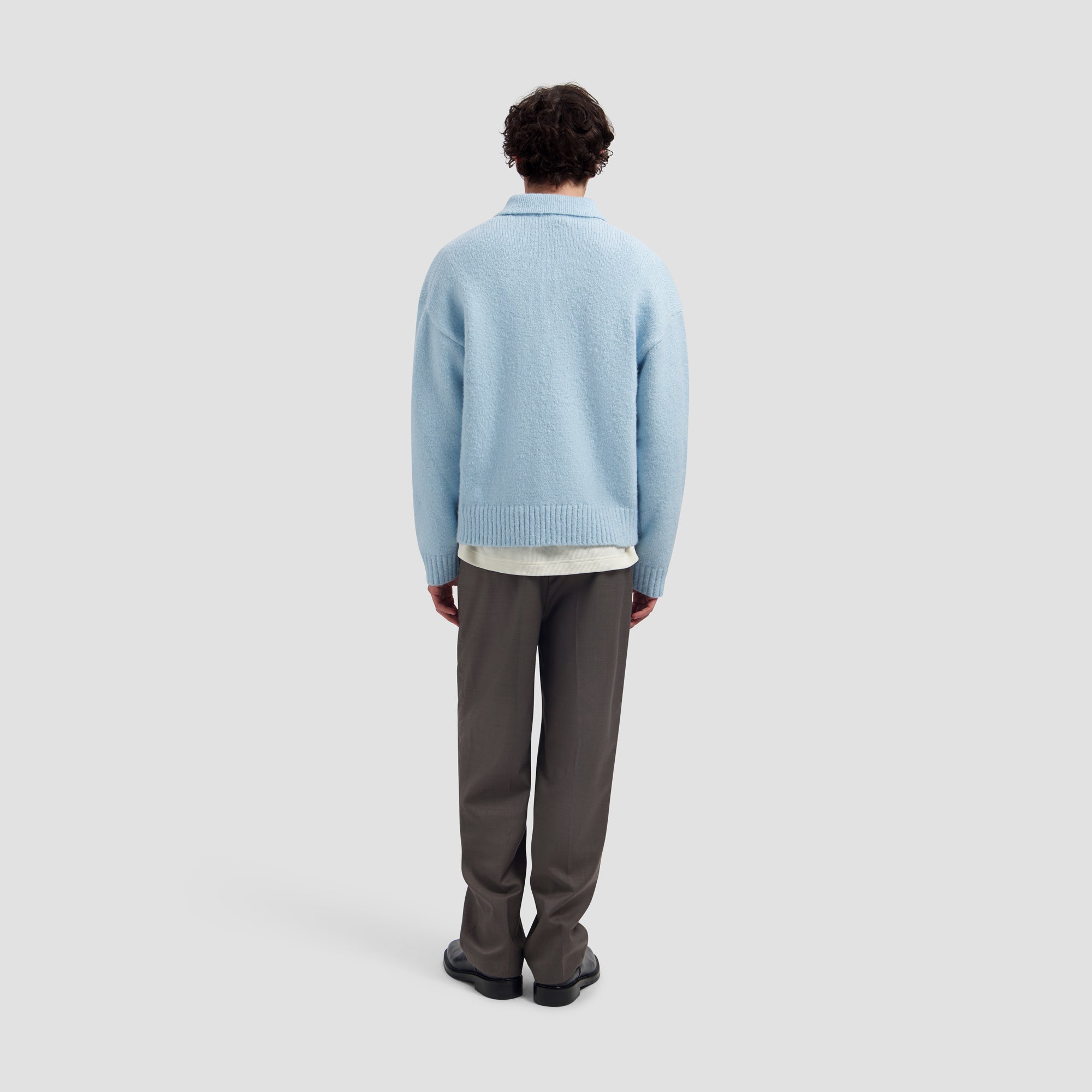Oversized Knitted Polo - Windsurfer