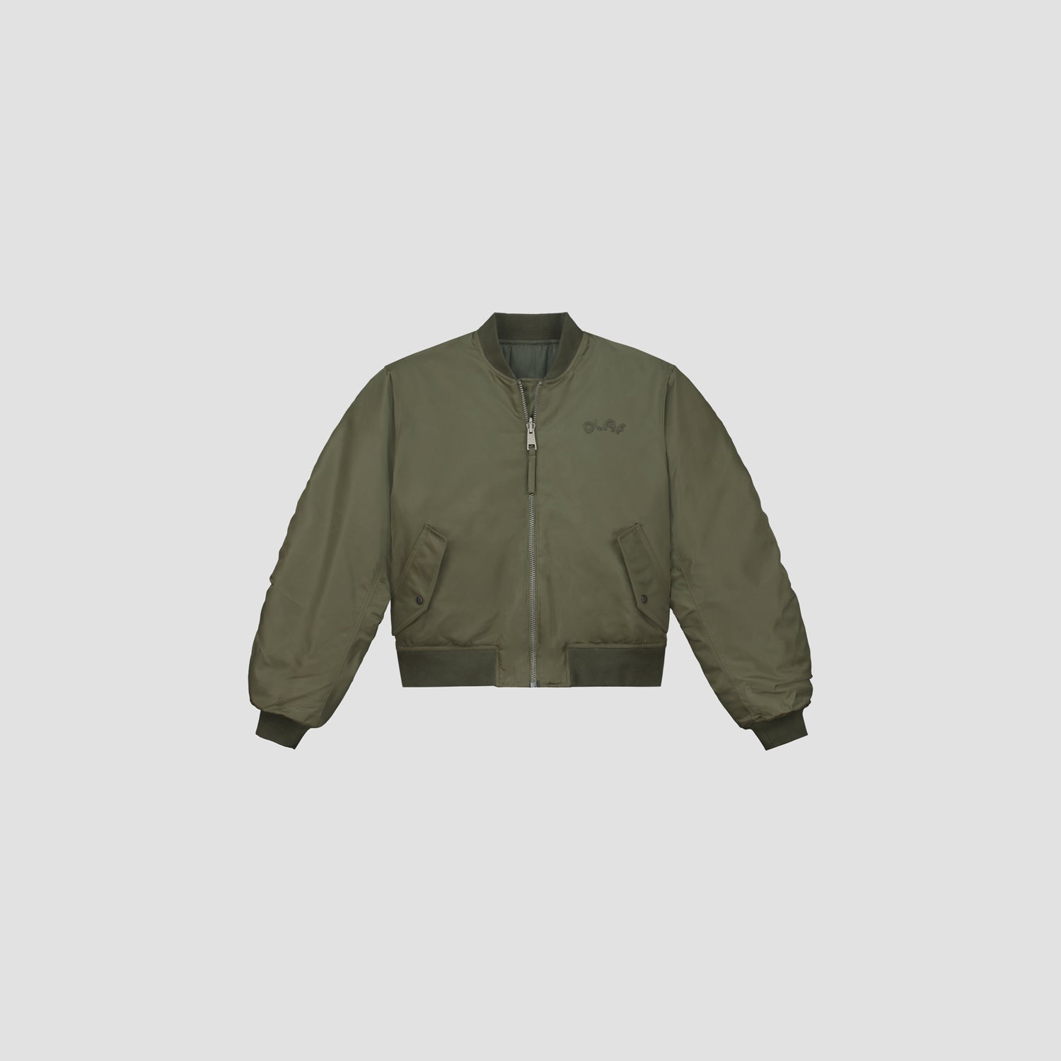 Reversible Bomber Jacket - Olive Green