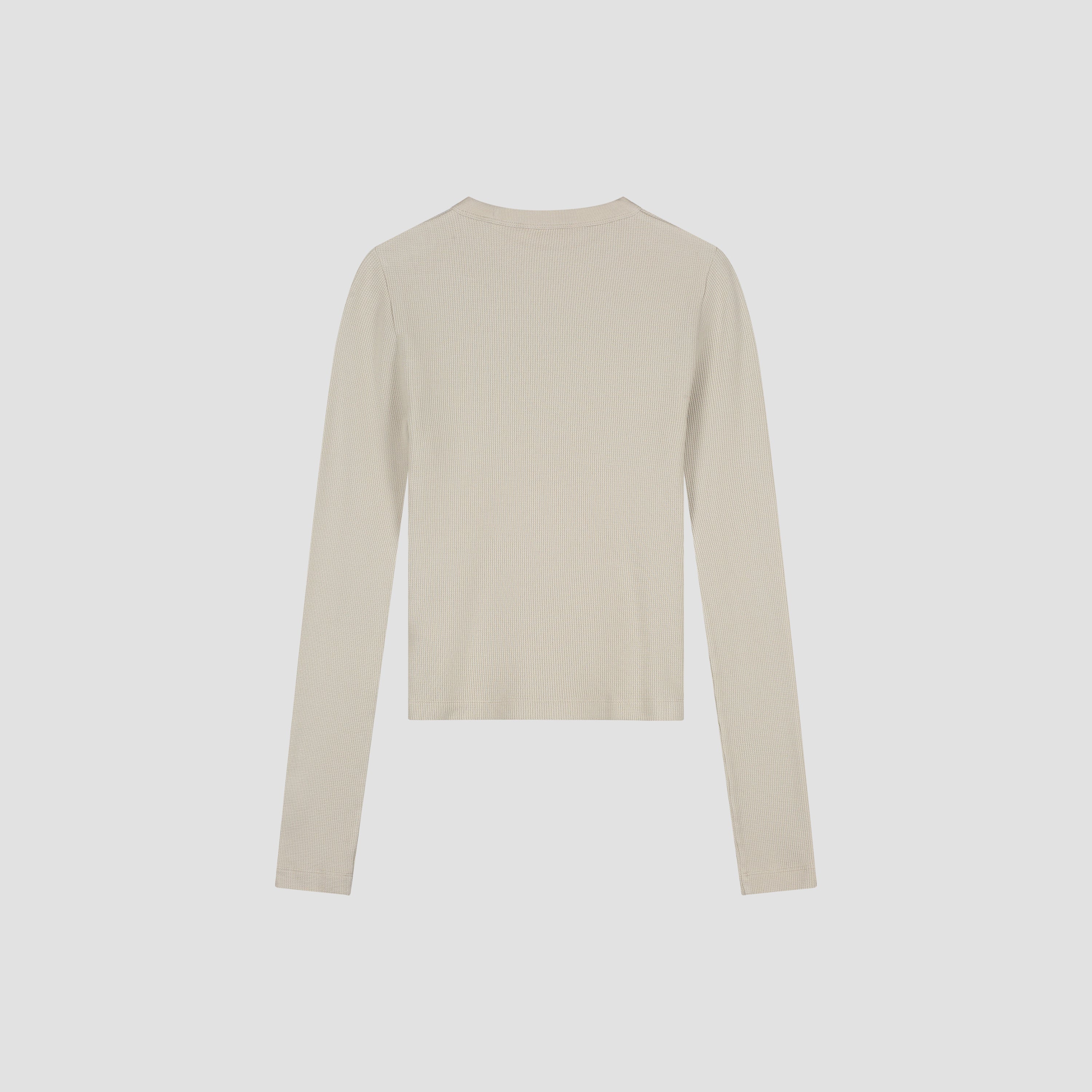 Waffle Top Long Sleeve - Cement