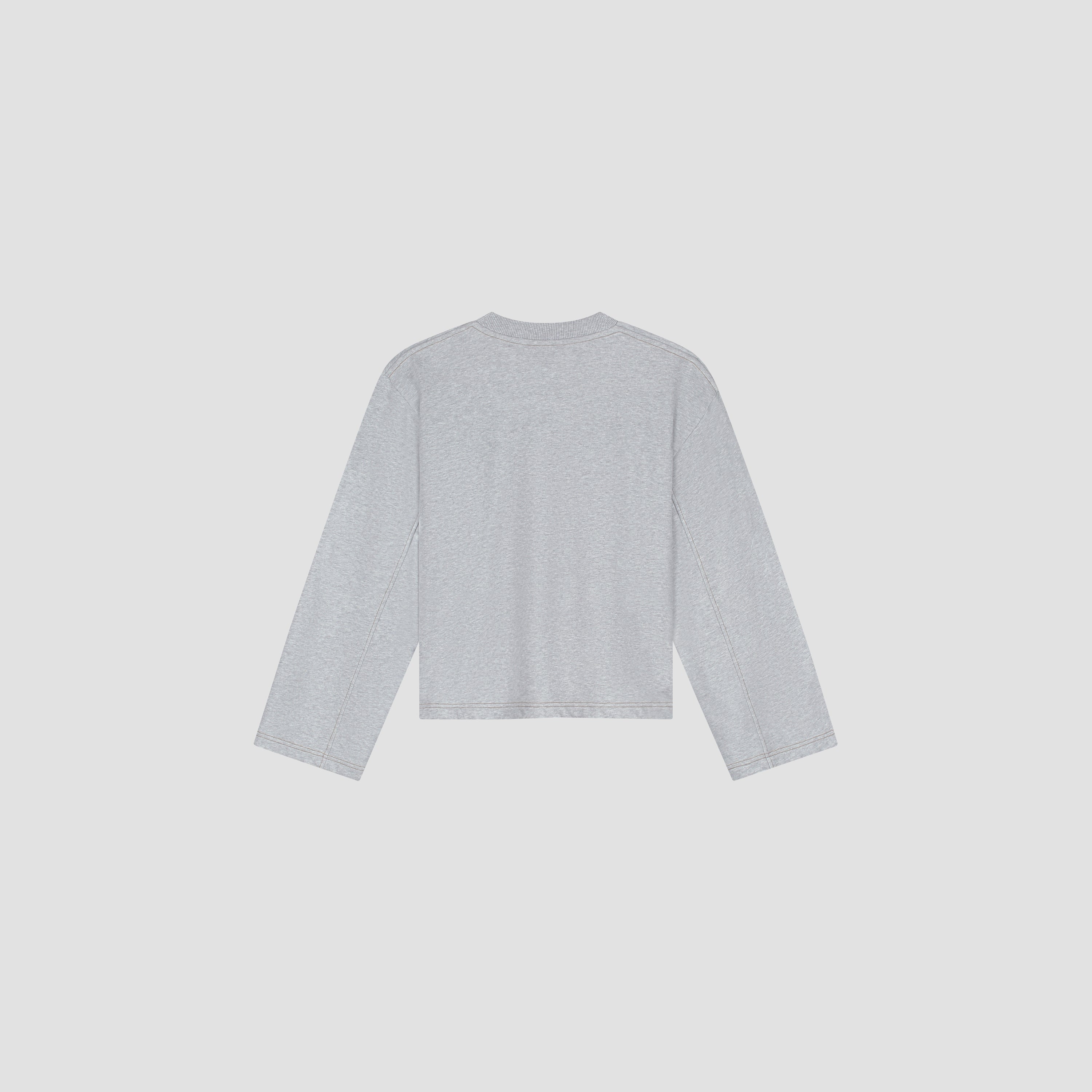 Contrast Retro Logo Crewneck - Heather Grey