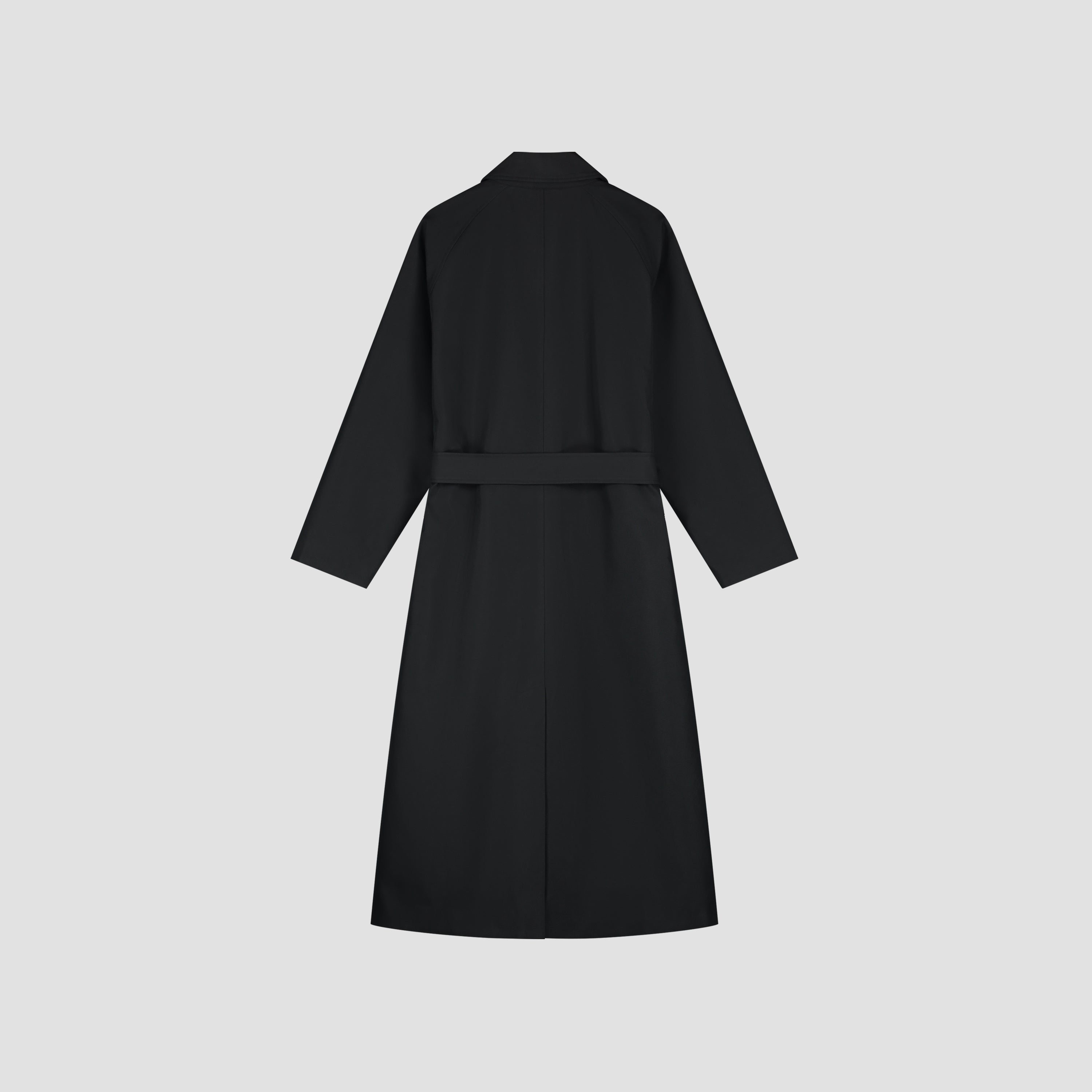 Retro Logo Trench Coat - Black