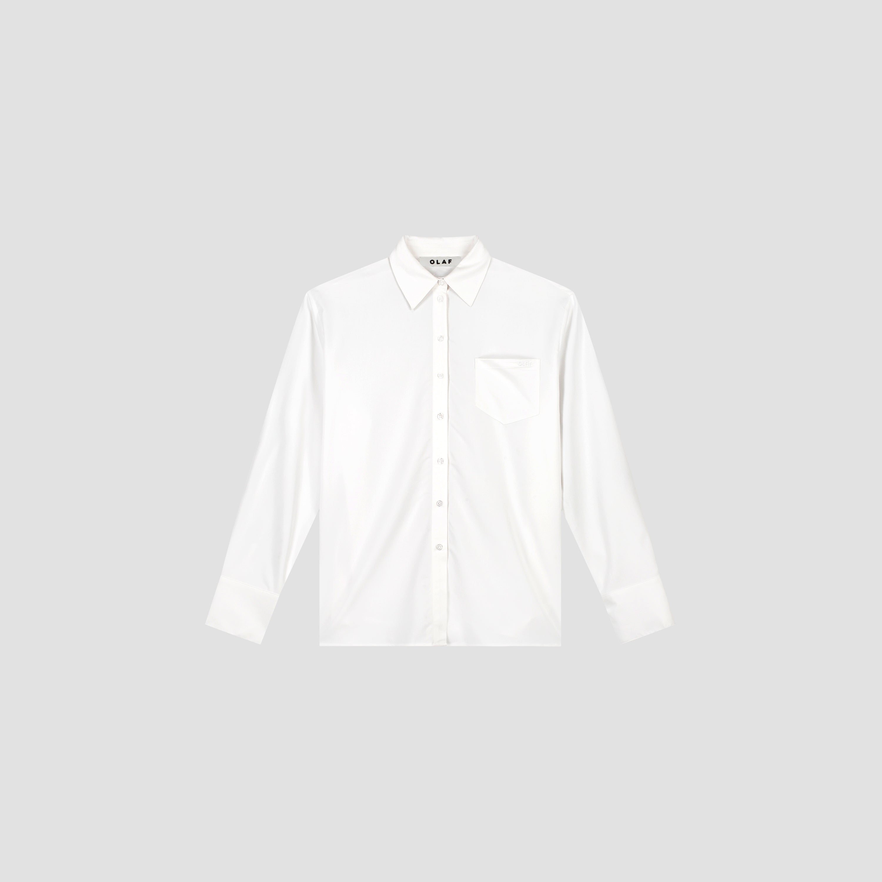Drapey Asymmetric Shirt - Optical White