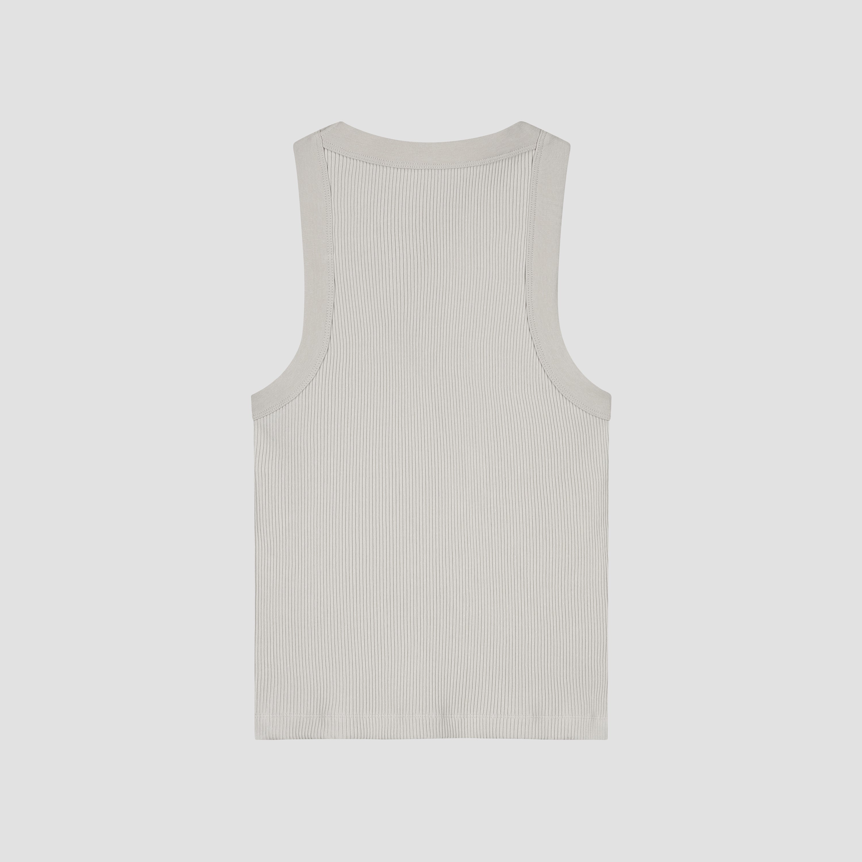 Retro Logo Rib Tank Top - Cement