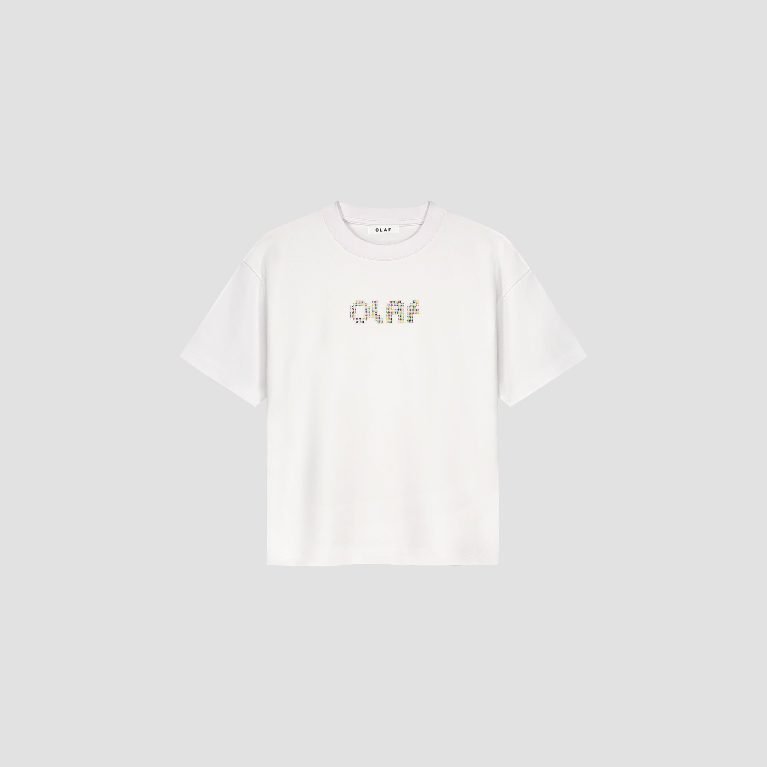 Dotted Retro Logo Tee - Optical White