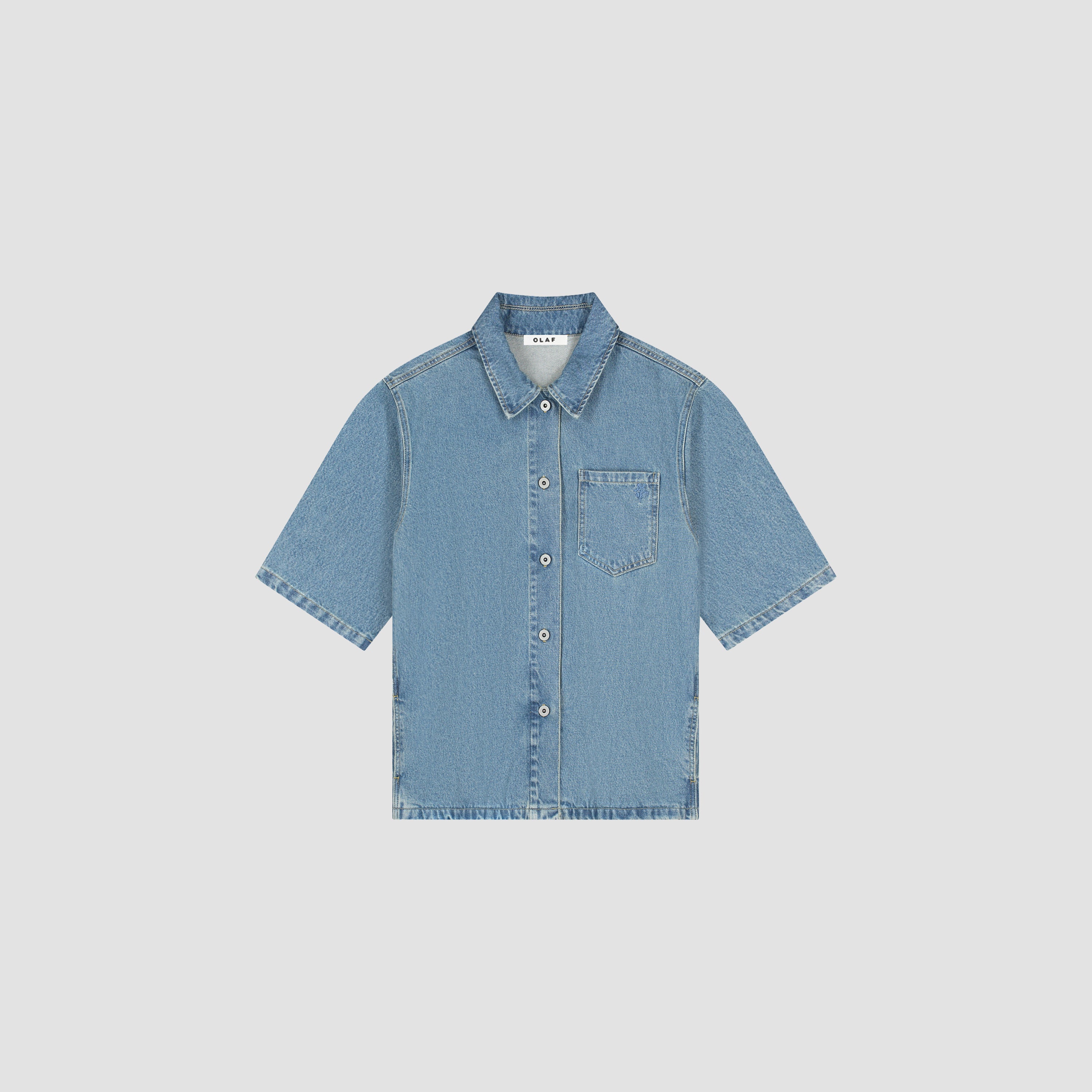 Monogram SS Denim Jacket - Light Indigo