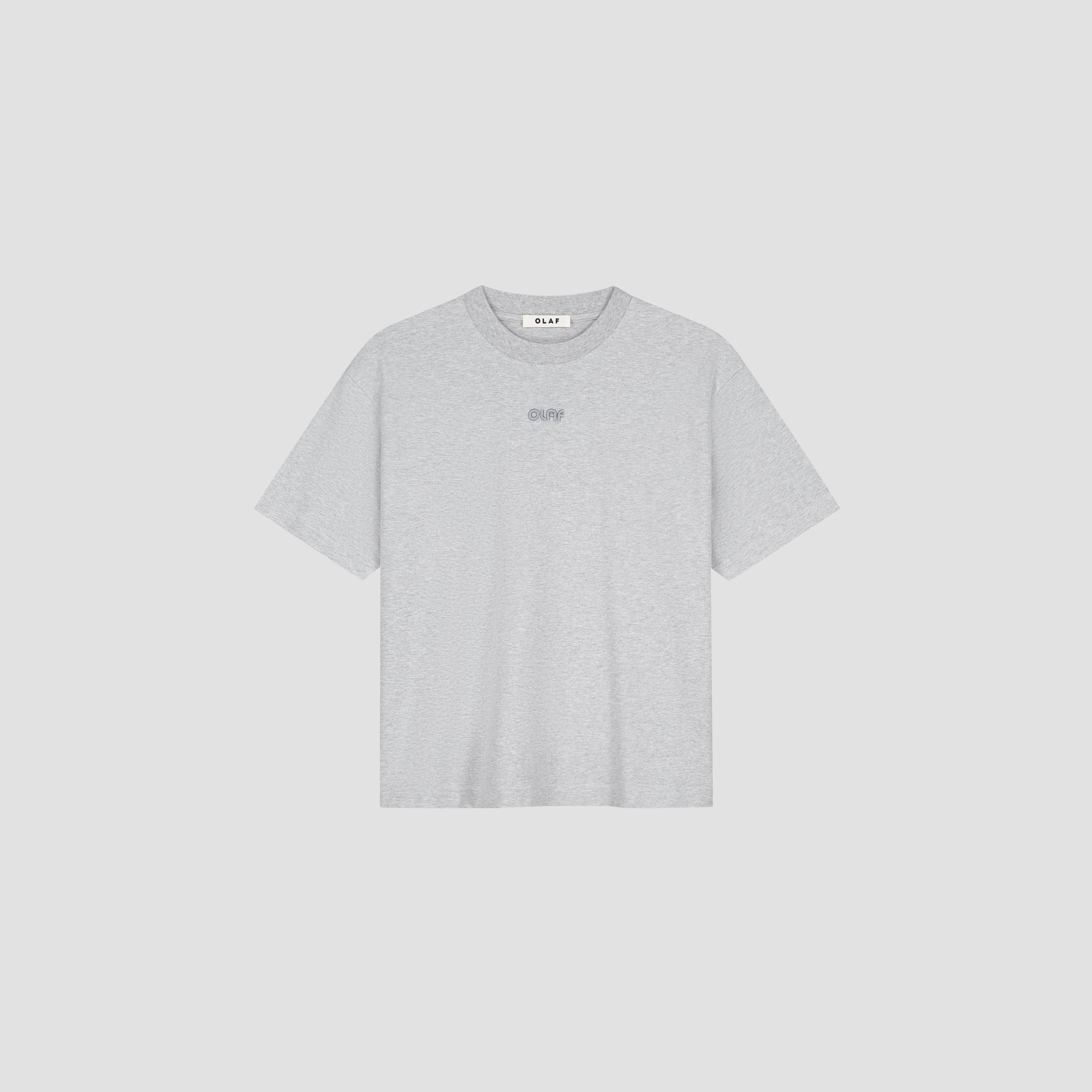 Retro Logo Boxy Tee - Heather Grey