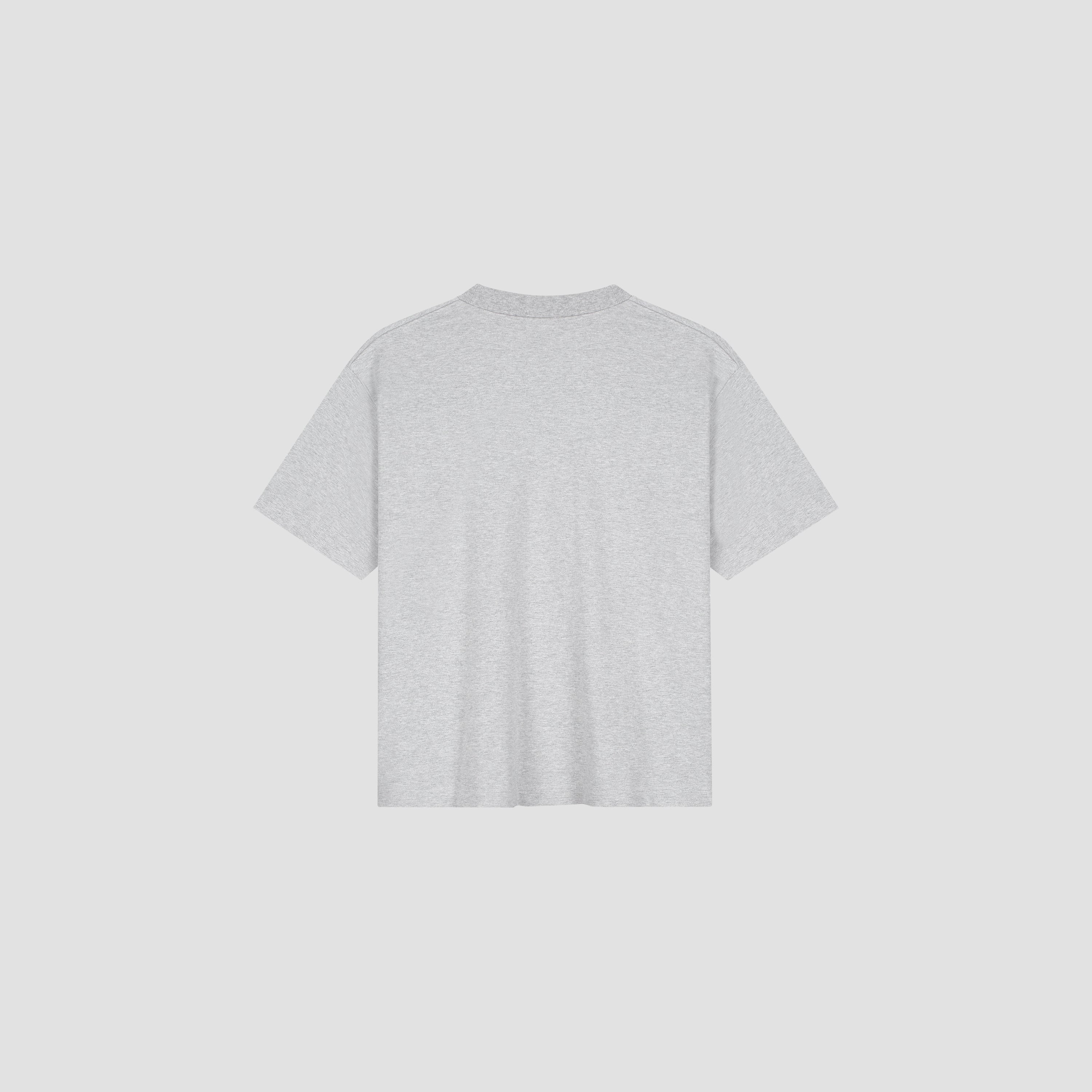 Retro Logo Boxy Tee - Heather Grey