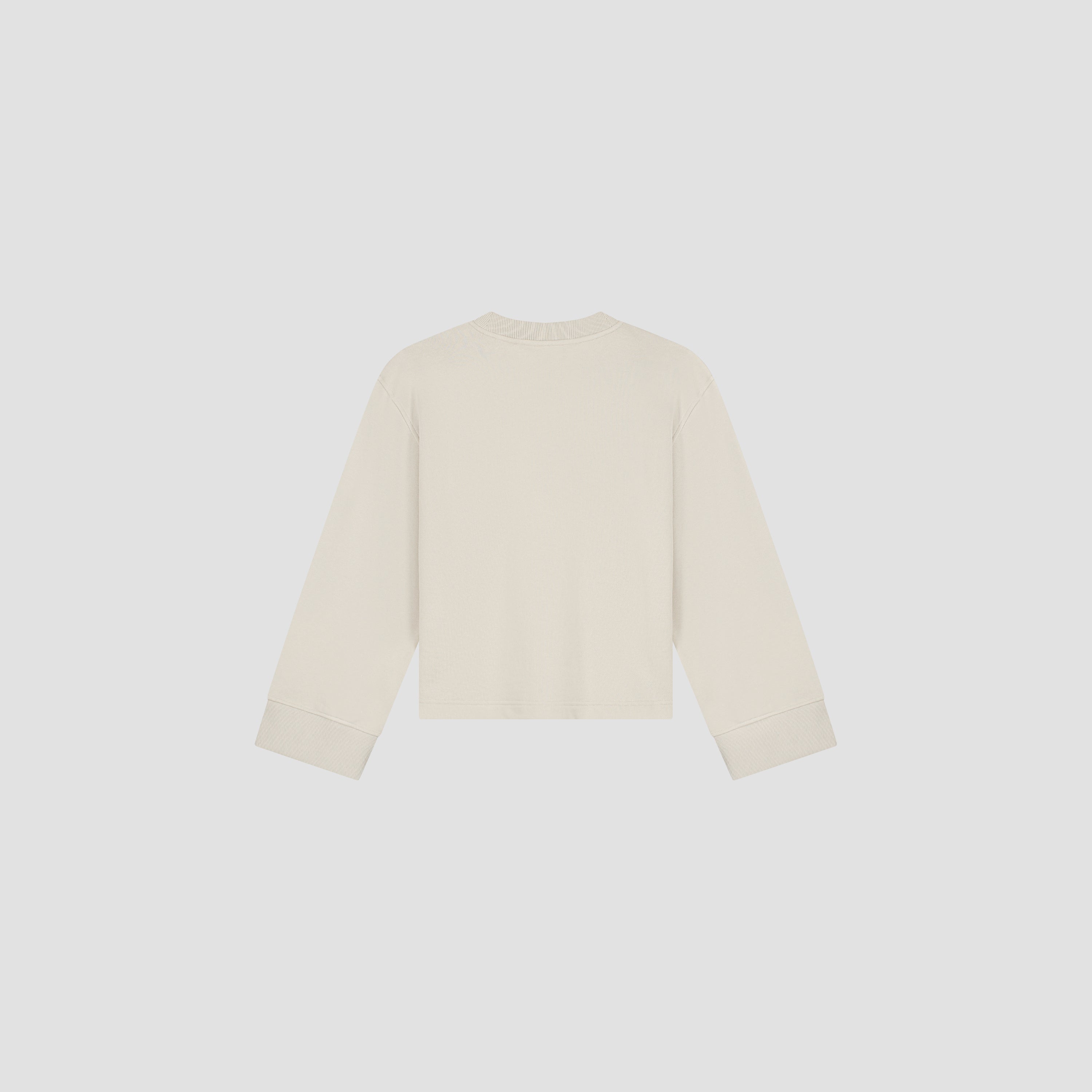 Dotted Monogram Crewneck - Cement
